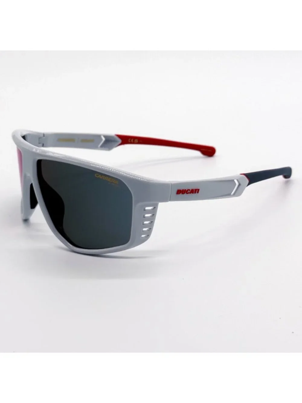 New CARRERA CARDUC 051/S 268/Z0 White Gray Shield Unisex Sunglasses